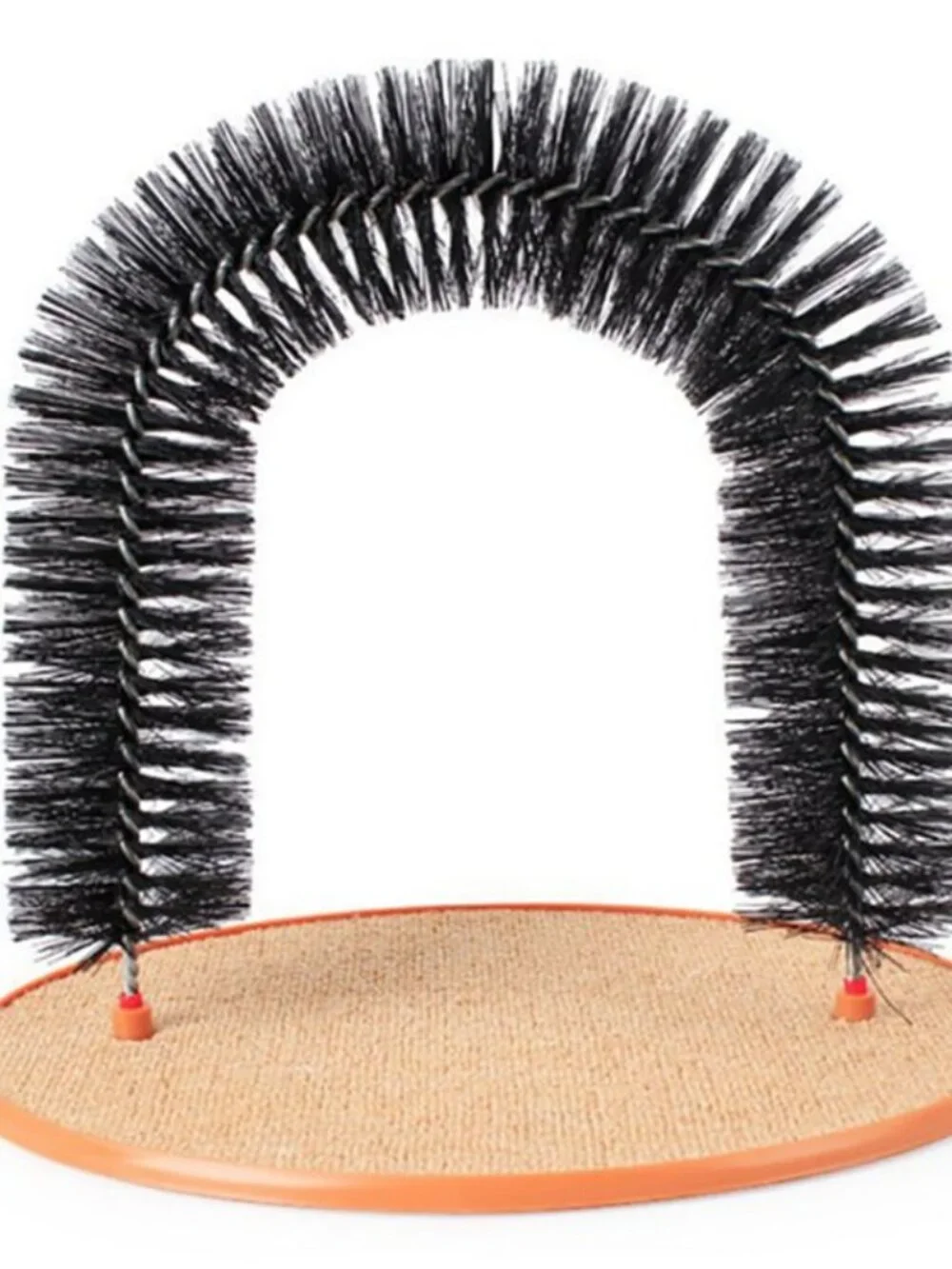 Cat Arch Self-Groomer Brush Scratcher Toy with Hanging Mouse Massage Comb